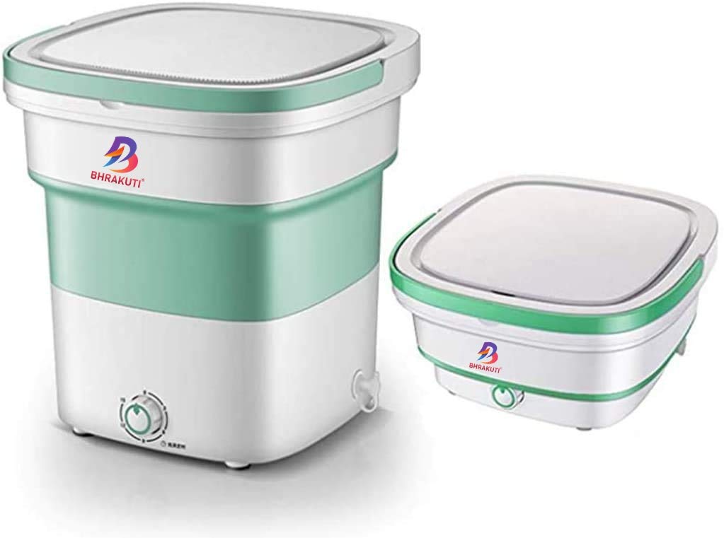 BHRAKUTI Mini Folding Washing Machine Portable,Foldable Compact