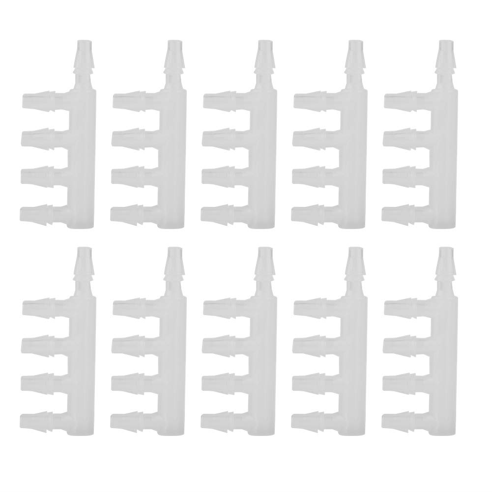 10Pcs Aquarium Air Control Lever Hose Five Way Air Control Splitter Distributor Hose Fish Tank Splitter Tube Fish Tank Air Pump Accessories