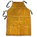 Leather Welding Apron Flame-Resistant Heat Resistant Work Apron Fire Resistant Welding/Welder Smock, 24 x 36 Inch, 6 Pockets