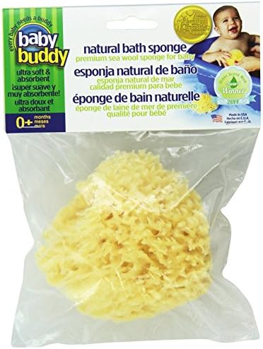 Baby Buddy's Natural Baby Bath Sponge 4-5" Ultra Soft Premium Sea Wool Sponge