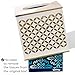 Creative Scents Diamond Lattice Tissue Box Cover Square - White and Gold Tissue Box Holder with Bottom Slider - Decorative Cube Tissue Holder for Bathroom - White Bathroom Decor