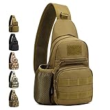 Huntvp Small Tactical Sling Chest Pack Bag Molle Daypack Backpack iPad Mini Military Shoulder Bag Crossbody Duty Gear For Hunting Camping Trekking