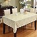 Eforcurtain Floral PVC Water and Oil Resistant Tablecloth Soft Flannel Back Table Cover, Wheat/Greenish, 54