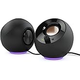Creative Pebble SE Minimalist 2.0 USB-C Powered PC Speakers with RGB Lighting, 3.5 mm AUX-in, Up to 4.4W RMS Power for Compu