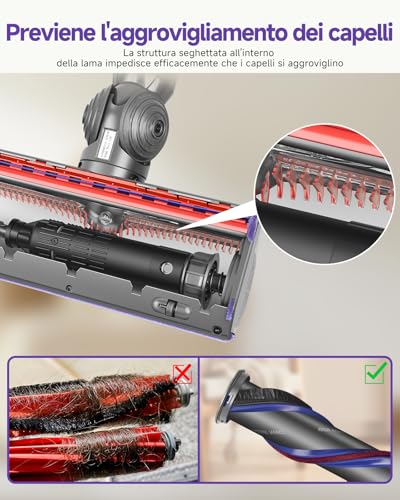 Yivy High Torque Brush for Dyson V11 Vacuum Cleaner, Motorized Brush Compatible with V11 V15 V10 V8 V7, Ideal for Carpets and Hard Floors, Adjustable Airflow