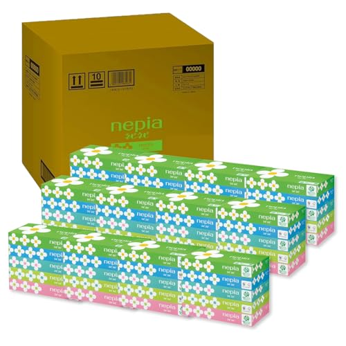 ネピア ネピネピ ティシュ 300枚(150組)×60箱(5箱×12パック)【ケース品】パルプ100％ 白 ボックスティッシュ FSC