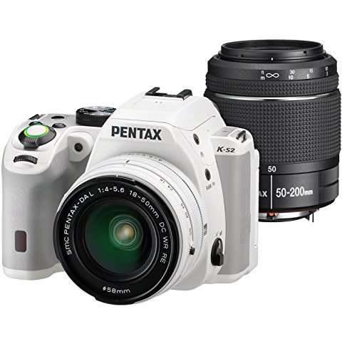 Pentax K-S2 20MP Wi-Fi Enabled Weatherized SLR with 50-200mm Lens Kit (White)