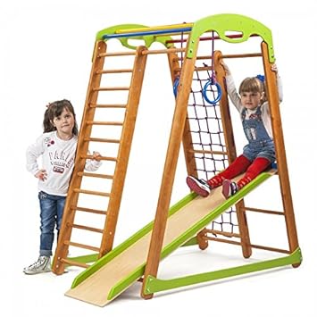 Kinder Zu Hause Aus Holz Spielplatz Mit Rutschbahn Junior