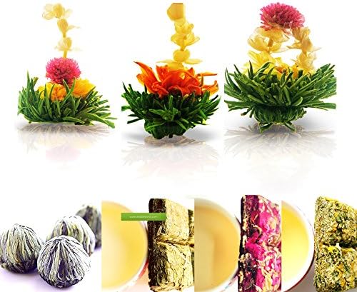 Tea Beyond Tea Samplers Assorted Tea Gift Zen Flowering Tea 3 packs Rose Herbal Tea 20g Mint Herbal Tea 20g Chamomile Herbal Tea 20g White Blooming Tea Gift Set