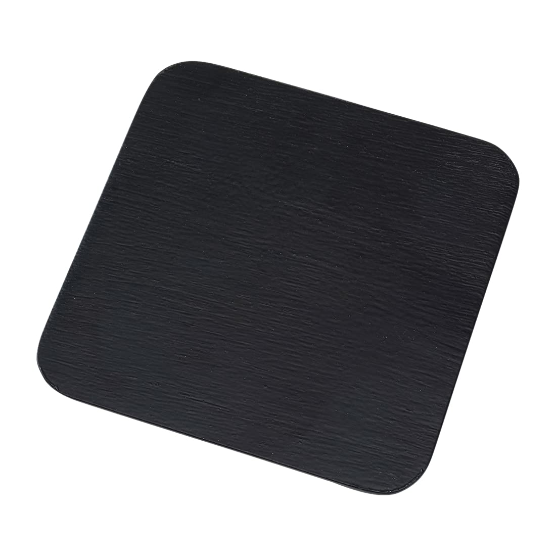 NKlaus candle plate aluminium black 12x12 cm coaster candle holder table decoration brushed - Design 10398