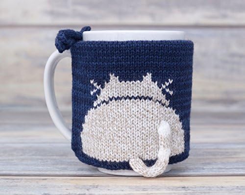 Cat Lover Knit Gift Tea Cup Cozy Kitty Cat Coffee Sleeve Teacup Sweater Cosy Warmer Kitten