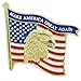 Make America Great Again Gold Tone Enameled United States Flag Lapel Pin, 7/8 Inch