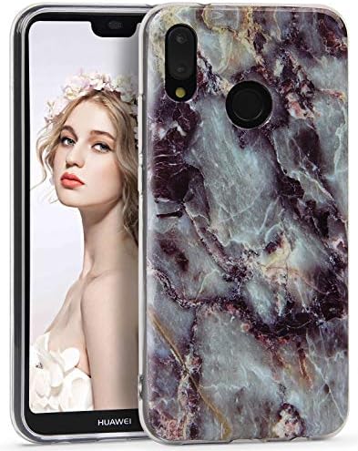 CIUTEK Case for Huawei P20 Lite, P20 Lite Marble Case Glossy Slim Anti-Scratch Shockproof Cover Flexible Clear Transparent TPU Bumper Soft Case for Huawei P20 Lite/Nova 3e (Submerged Reef)