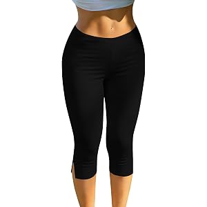 Capri Pants for Women Casual Drawstring Baggy Trousers with Pockets Lightweight Breathable Summer Beach Vacation Pants
