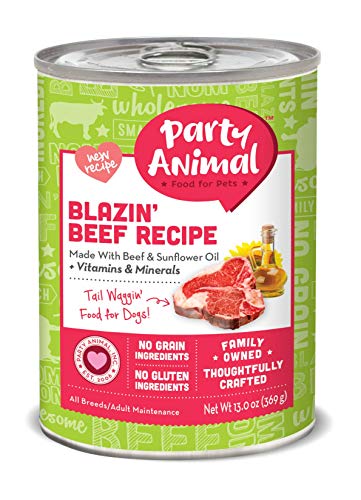 Party Animal Blazin' Beef Recipe Canned Dog Food 13 oz/12 case