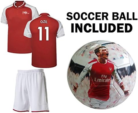 iSport Gifts Ozil #11 Youth / Kids Ozil Soccer Jersey ✓ Soccer Shorts ✓ BONUS Premium Gift Ozil #11 Soccer Ball Size 5 (Youth Medium 8-10 Years, Home Short Sleeve)