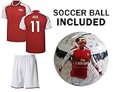 A.F.C #11 OZIL jersey Youth #11 Kids Soccer Jersey + Shorts + Ball Premium Gift Set✓ Mesut Ozil #11 Soccer Ball Size 5 Football jersey kit Futbal Great Gift for Boys