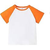 ZFZDRen 1-14Y Baby Baseball Tee Toddler Boys Girls Raglan T Shirt Kids Blouse Short Long Sleeve Casual Crew Neck Tops