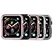 Simpeak 5PACK Soft Back Case Compatible with Apple Watch Series 9 8 7 (41mm 45mm) Series 6 SE 5 4(40mm 44mm) Series 3 2 (38mm 42mm),Clear/Black/Pink/Rose Gold/Silver, (No Screen) (44mm)