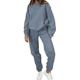 PAODIKUAI Women 2 Piece Outfits Hoodie Sweatsuits Set Sweatpants Long Sleeve Sweatshirt Matching Joggers Tracksuit Sets