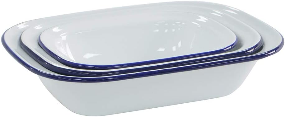 ProCook Enamel Bakeware Pie Dish Set 3 Piece