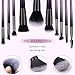 10 pcs Makeup Brushes Set - HEDILINA Professional Makeup Brush Kit, Eyebrow Eyeshadow Eyelash Lip Foundation Blush Powder Blending Concealer Brushes (Rose Red)