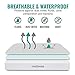 Premium King Waterproof Mattress Protector Bed Cover. Soft Cotton Terry Surface Fabric, Breathable, Quiet, Hypoallergenic. Dust Mite Bed Bug, Pet & Fluids Proof. Safe Sleep for Adults & Kids (King)