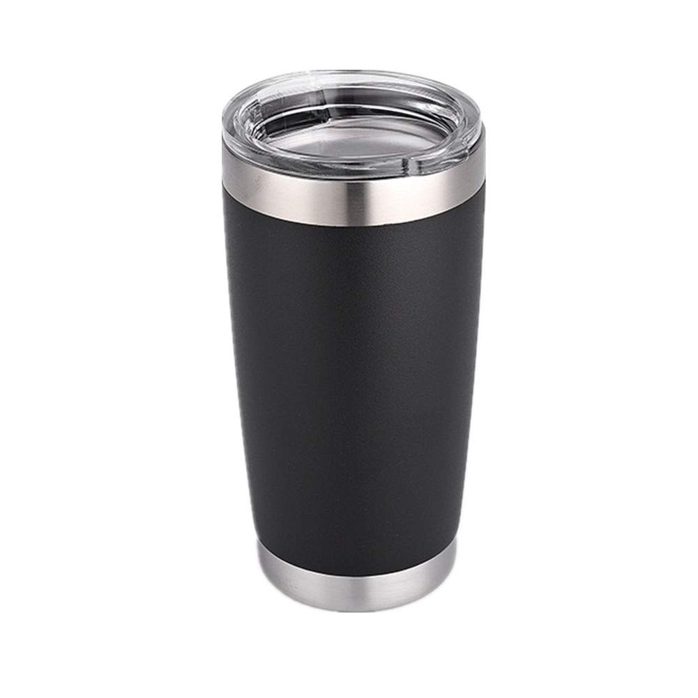 Gtell 20 oz Stainless Tumbler, Double Wall Stainless Steel Insulated Travel Mug for Keep Hot and Cool (Black)