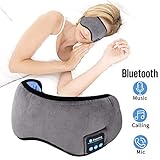 Bluetooth Eye Mask Sleep Headphones,ZesGood Music Travel Sleep Mask Wireless Bluetooth Headphones Built -in Speakers Microphone Handsfree Adjustable and Washable