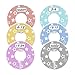 Blulu Colorful Baby Boy Girl Closet Dividers Clothing Rack Size Dividers Round, Stars Design, Set of 6