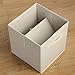 Housen Solutions Storage Bins - Collapsible Storage Cube Organizer, Nonwoven Basket Container Fabric Drawers Set of 6, Beige 10.5”, Dual Handles