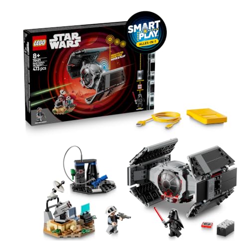 LEGO Star Wars 75421 SMART Play: Darth Vaders TIE Fighter - All-in-One Interactive Toy Set incl. SMART Brick, Tag, Minifigure & Charger - Gift Idea for 8+ Year Old Boys, Girls & Adult Fans