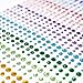 900 Pieces 3mm 4mm 5mm Multicolor Bling Rhinestone Sticker Sheet Gem Diamond Self Adhesive