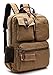 Aidonger Men's Canvas Backpack Large School Bag Hiking Travel Rucksack Fits 14'' Laptop (Khaki)