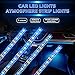 Car Interior Lights, LETOUR 4pcs 72 LED Car LED Strip Lights RGB Multi Color Music, Waterproof Underdash Lighting Kits with Wireless Remote Control & Music Sensor, DC 12V Car Charger Includedthumb 2