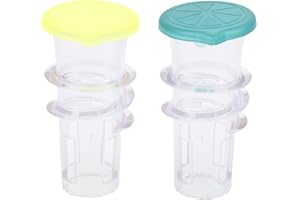 FAUOSWUK Portable Mini Lemon Juicer with Efficient Spiral Design and Built In Filter, 2PCS Screw Top Orange Press for Picnics