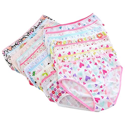 Zeroyoyo Kids Little Girls Cotton Print Underwear Briefs Panties for 2-3 years old
