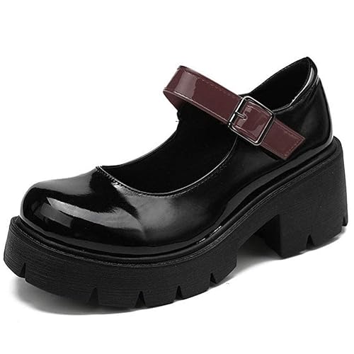 AOSPHIRAYLIAN Womens Mary Janes Shoes Round Toe Platform Ankle