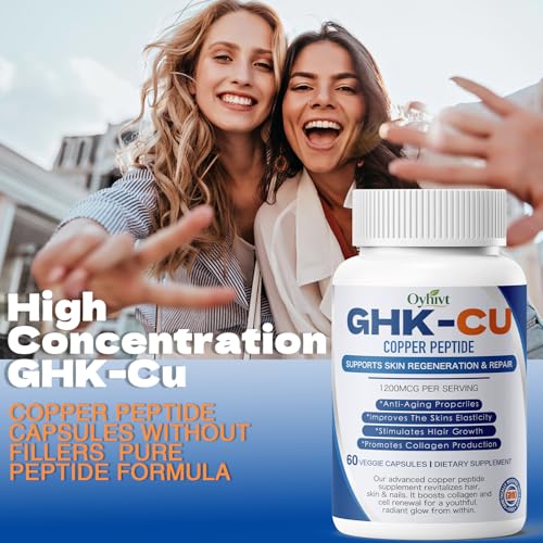 GHK-Cu Peptide Capsules, supports muscle growth, 1200MCG PER SERVING，60 Capsules