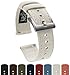 22mm White - BARTON Canvas Quick Release Watch Band Straps - Choose Color & Width - 18mm, 19mm, 20mm, 21mm, 22mm, 23mm, or 24mm