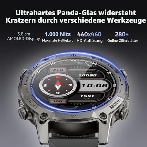 SOUYIE Men's Smartwatch with GPS, Offline Maps & 6 Satellite Navi, 5ATM Waterproof, 21 Day Battery, AI Voice Assistant, 178 Sports Modes, Fitness Tracker with Heart Rate Monitor & Sleep Monitor for Android iOS