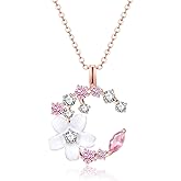 NoraSynthia Crescent Moon Butterfly Star Flower Necklaces for Women,Silver Rose gold Pendant, Birthday or Mother's Day Fine Jewelry Anniversary Christmas Gift for Women Wife Mom Girlfriend Lady