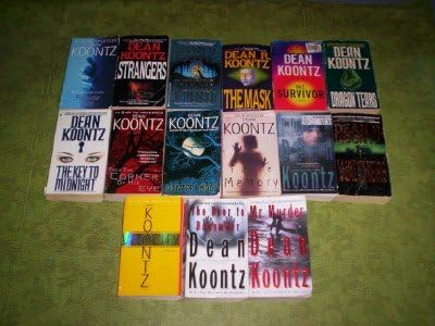 15 - Dean Koontz (Forever Odd- Strangers - The House Of Thunder - The Mask -The Sole Survivor - Dragon Tears - The Key To Midnight - From The Corner Of His Eye - Winter Moon - False Memory - The Eyes Of Darkness - Watchers - Velocity - The Door To December - Mr Murder) Paperback