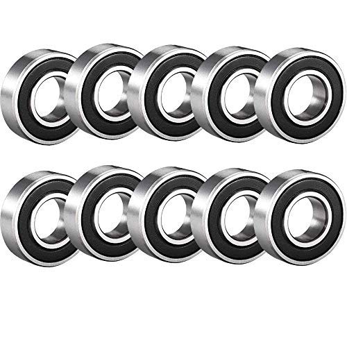 Rubber Sealed Bearing,MACHSWON 10 PCS Deep Groove Ball Bearings 7mm x 19mm x 6mm