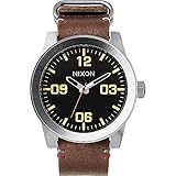 NIXON Men's Corporal Series Analog Quartz Watch / Leather or Canvas Band / 100 M Water Resistant and Solid Stainless Steel Case
