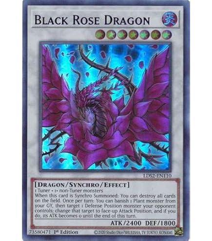 Amazon.com: Yu-Gi-Oh! - Black Rose Dragon - LED4-EN028 - Legendary