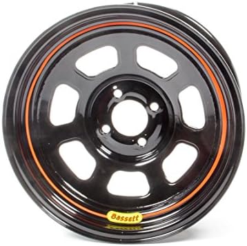 BASSETT 57SH4 Wheel 15x7 4x100mm D- Hole 4in BS Black