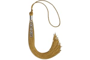 Endea Graduation Single Color Tassel with Silver Stacked Date Drop (Antique Gold, 2025)