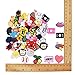 SHINQEAR 50pcs PVC Shoe Charms Decorations different shape Fits for Croc Clog Shoes & Jibbitz Wristband Bracelet Party Gifts