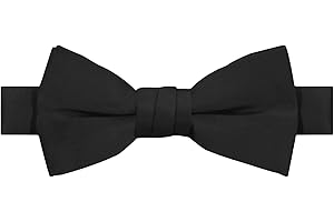 Jacob Alexander Boy's Kids Pretied Banded Adjustable Solid Color Bowtie